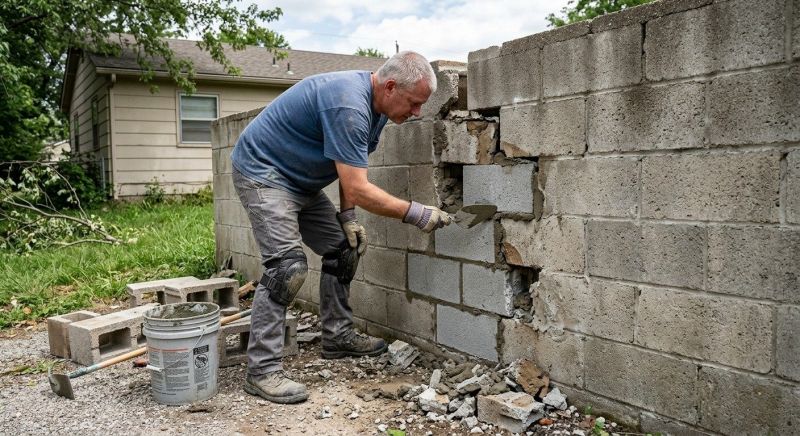 Block Wall Repair in Belton, TX