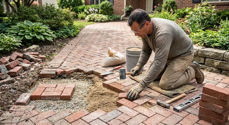 Brick Driveway Repair in Temple, TX