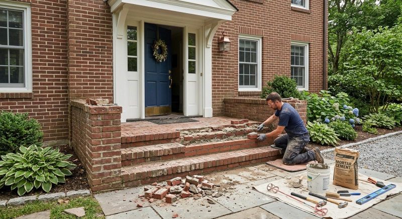 Brick Flatwork Repair in Rosebud, TX