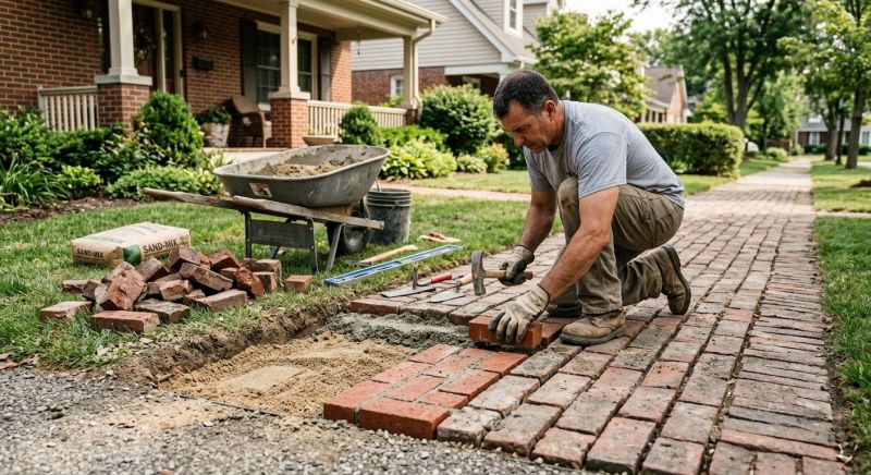 Brick Flatwork Repair in Troy, TX