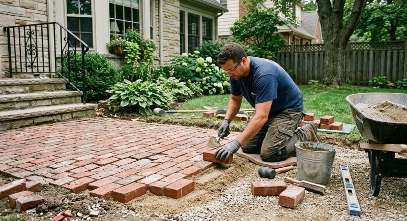 Brick Hardscape Repair in Temple, TX