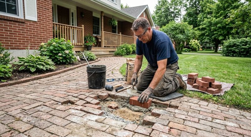 Brick Pathway Repair in Temple, TX