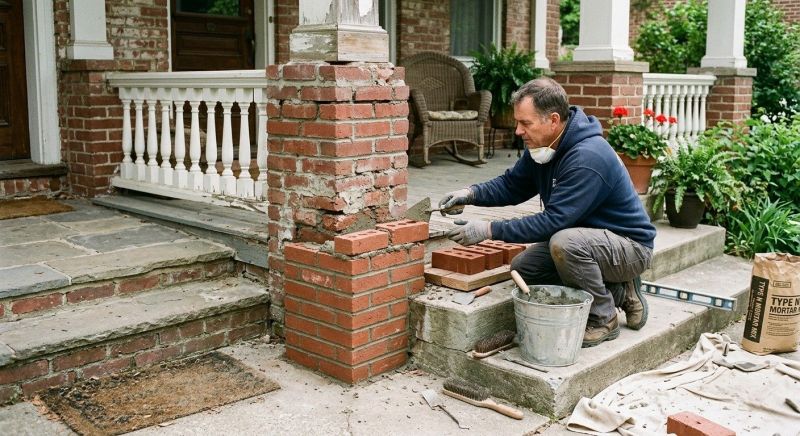 Brick Stairs Repair in Salado, TX