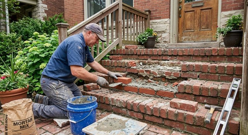 Brick Stoop Repair in Temple, TX