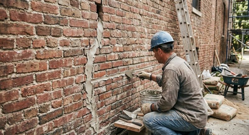 Brick Wall Repair in Jarrell, TX