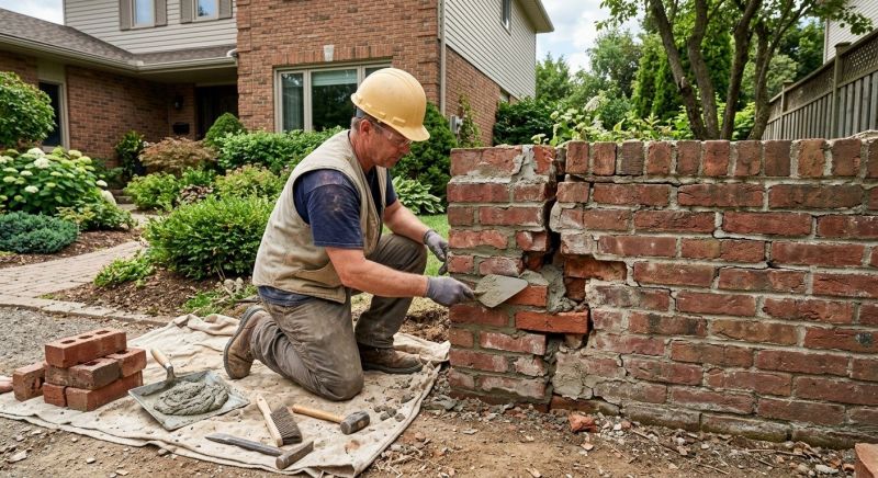 Brick Wall Repair in Temple, TX