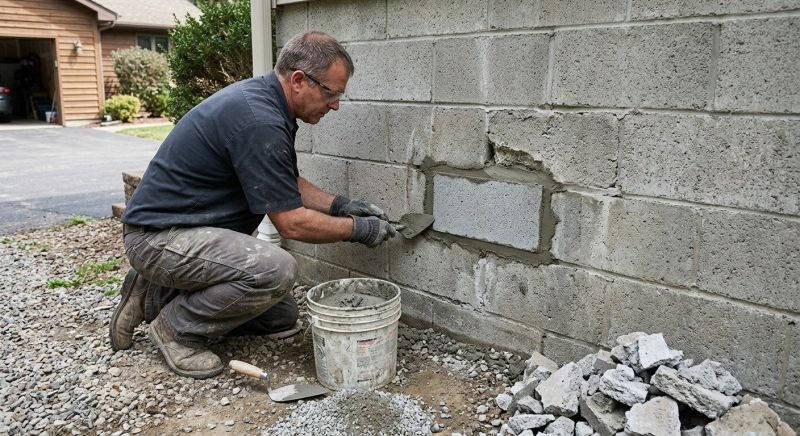 Cinder Block Wall Repair in Killeen, TX