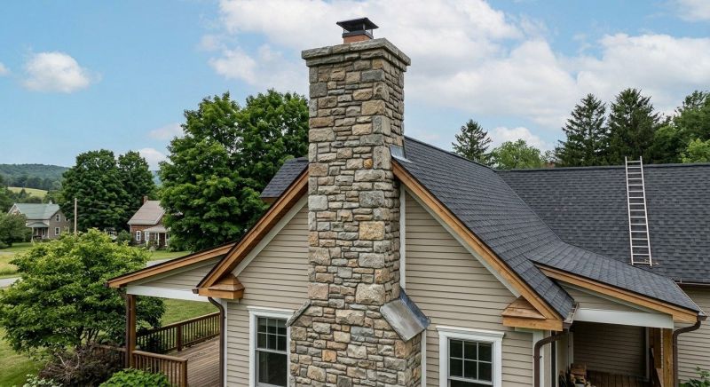 Stone Chimney Installation in Temple, TX