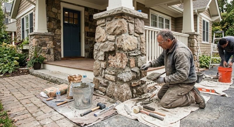 Stone Column Repair in Temple, TX