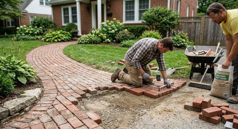 Stone Walkway Repair in Temple, TX