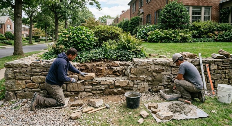 Stone Wall Repair in Killeen, TX