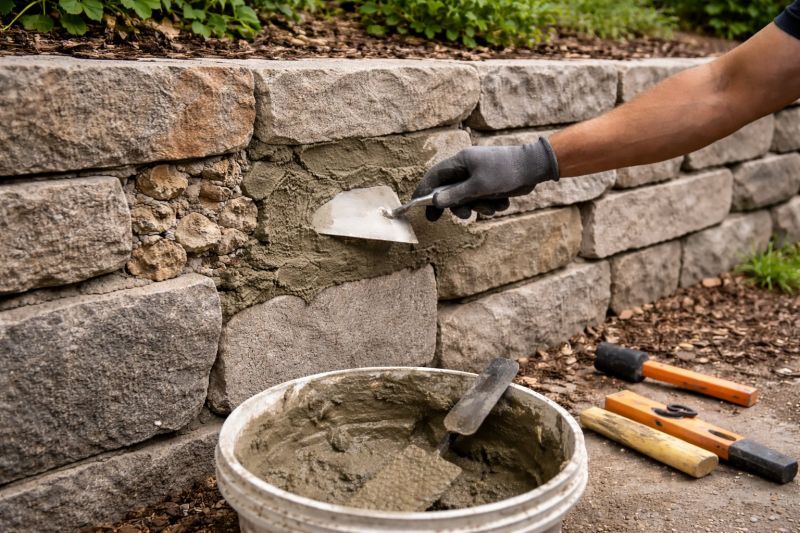Stone Wall Repair in Temple, TX
