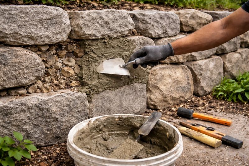 Stone Wall Repair in Lorena, TX