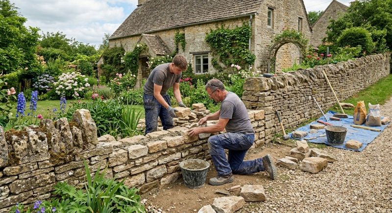 Stone Wall Repair in Rosebud, TX